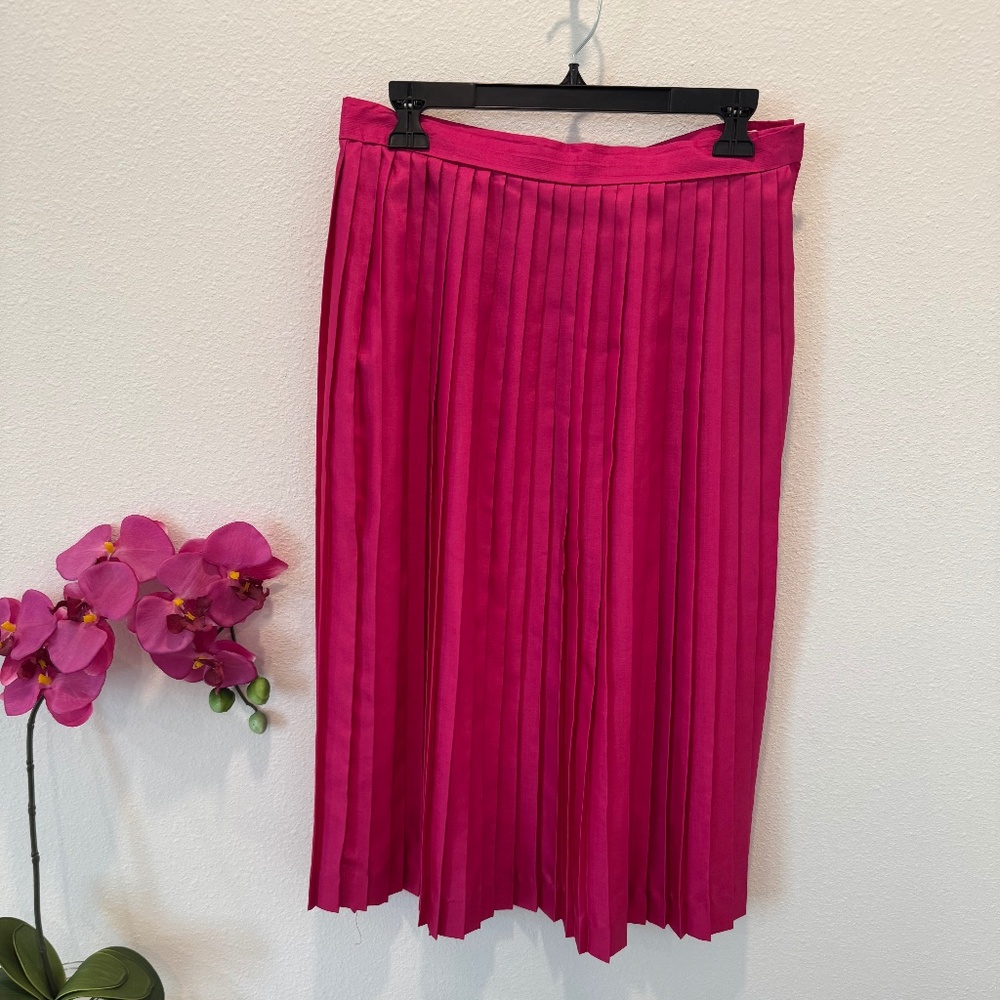 PATCHINGTON Women’s Pleated Midi Skirt, Hot Pink, Size 12